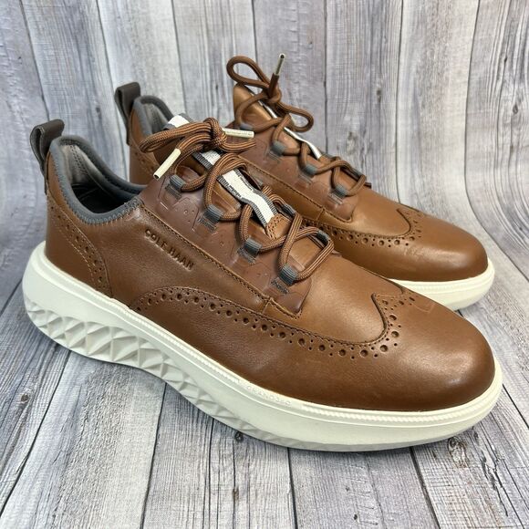 Cole Haan Zerogrand Work from Anywhere Oxford, Wingtip British Tan Men’s 9 W - Picture 1 of 11